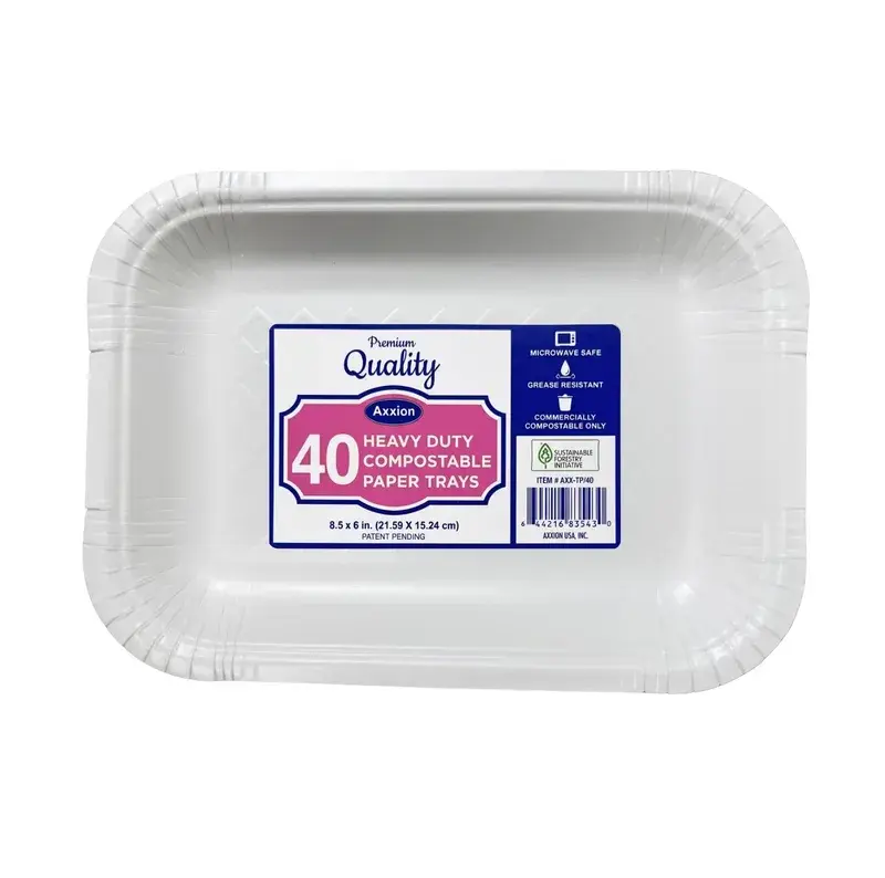 Charola de papel 8.5 x 6", paquete 40 pzas