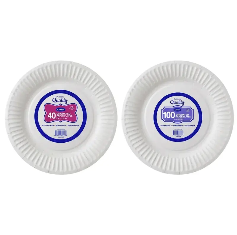 Plato de papel 9" Uncoated