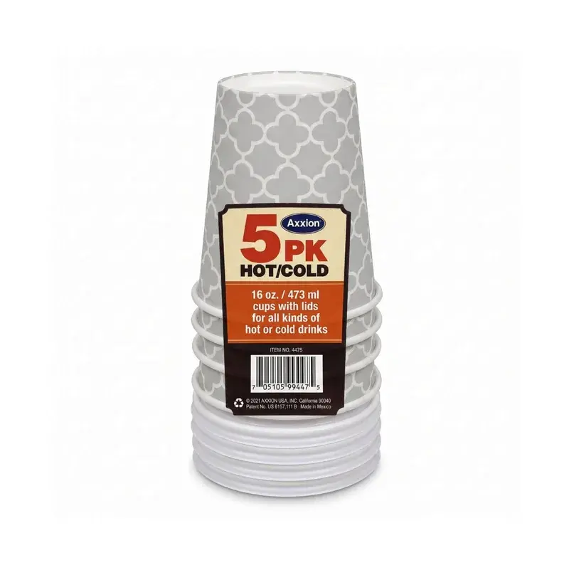 Set vaso + tapa Grey 16 oz