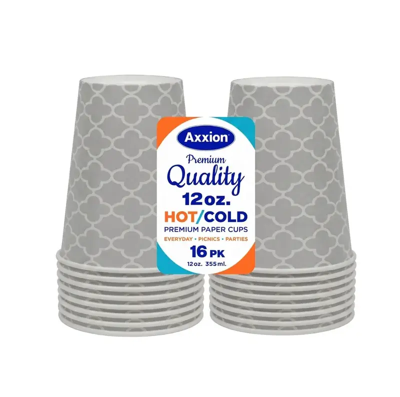 Vaso de papel 12 oz Grey