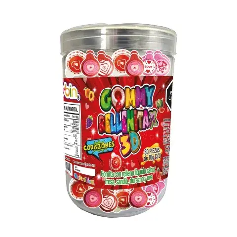 Gommy Rellenitax 3D Corazones