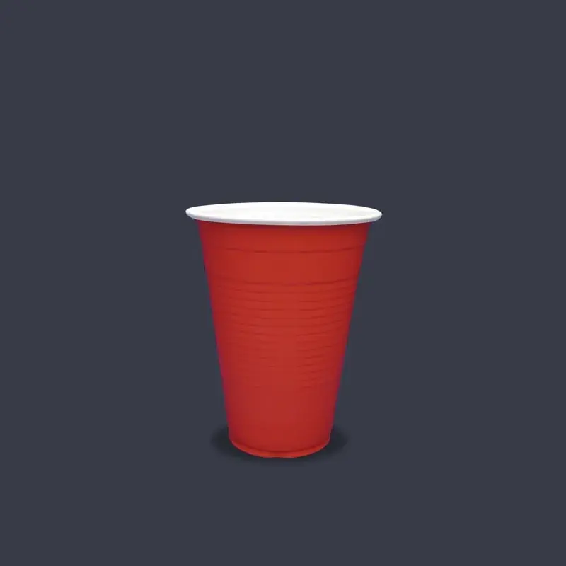 Vaso PP 8 oz rojo