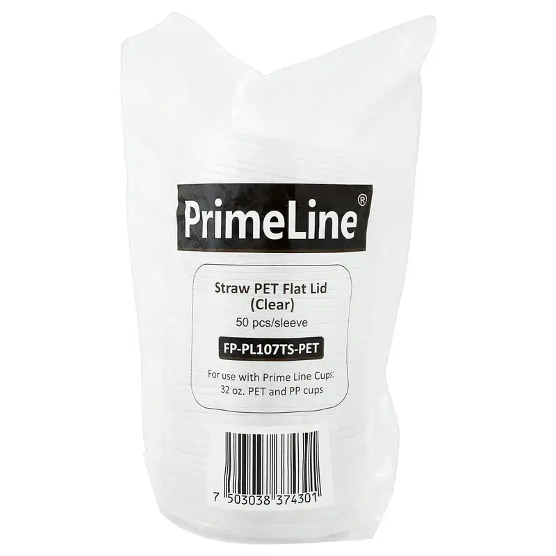 Tapa PET 32 oz con orificio para popote